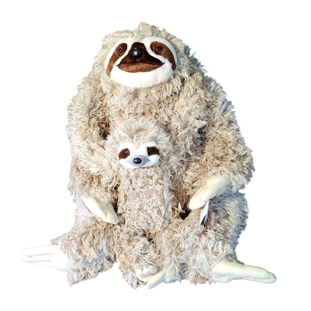 Wild Republic Jumbo Sloth Plush With Baby - Soft & Cuddly Stuffed Animal Toy - 2